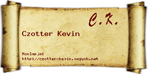 Czotter Kevin névjegykártya